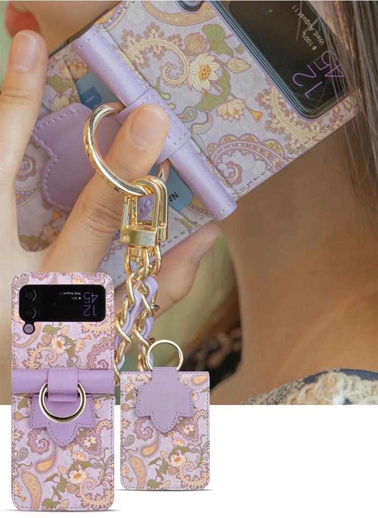 For Samsung Galaxy Z Flip 7 Case Z Flip 7FE 6 5 4 3 Folding Screen Premium Leather Premium Elegant Trendy Phone Cover