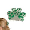 Shamrock Hair Clip For StPatricks Day Slip Resistant Acrylic Hair Claw Clip For Women Girl And Kids Festival Event