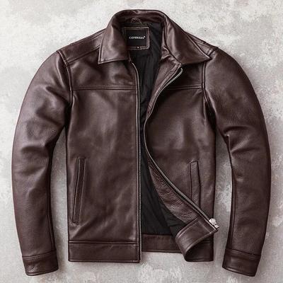 Männer Echte Rindsleder Jacken Echtes Leder Jacke Männer Kleidung Herbst Mantel Herren Kleidung Jaqueta Couro Legítimo Masculino