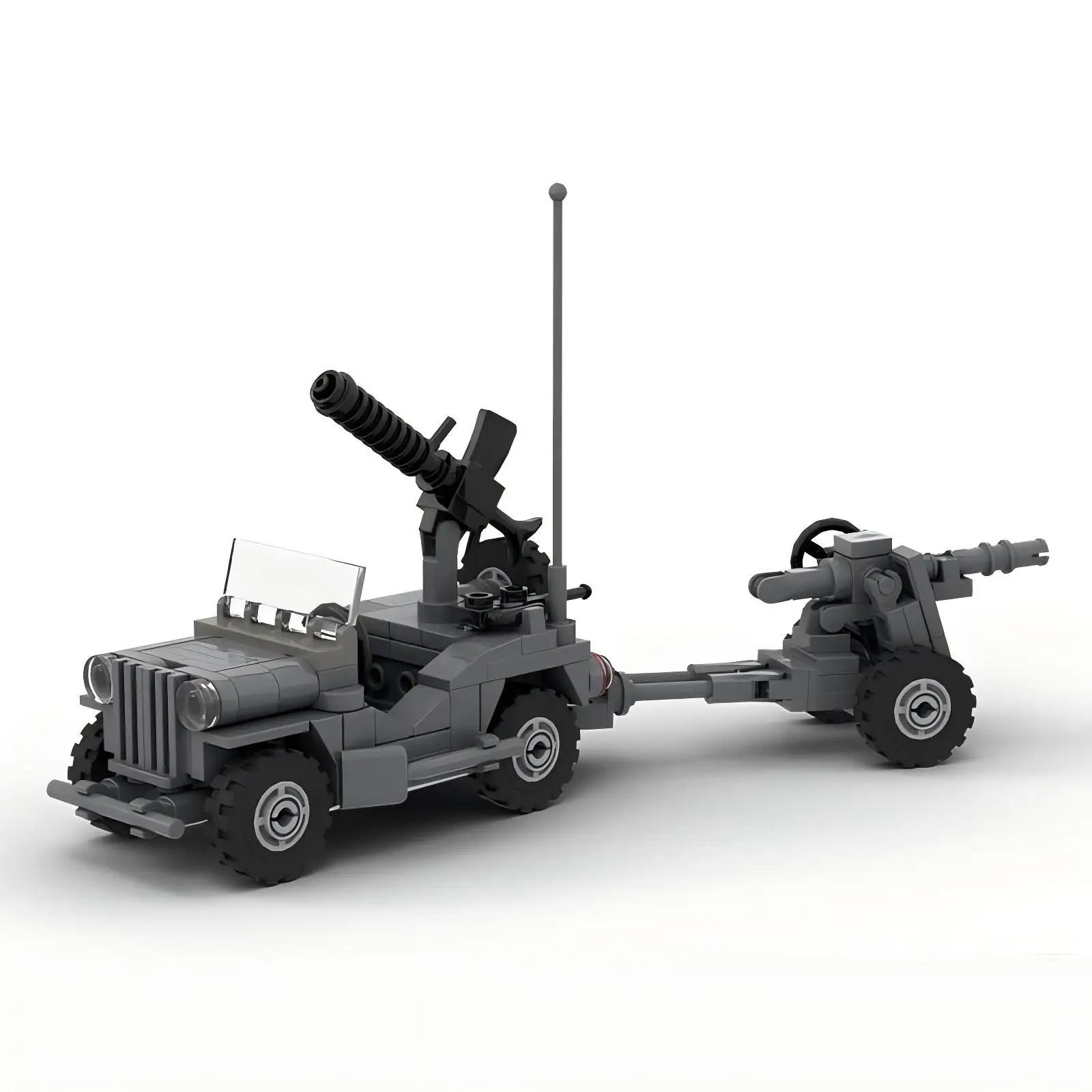 

MOC Creative Military Series Willis Off-road Vehicle Howitzer Model Children s Puzzle Assembly Toys Boy s Birthday Gift Ornament PDF Manual