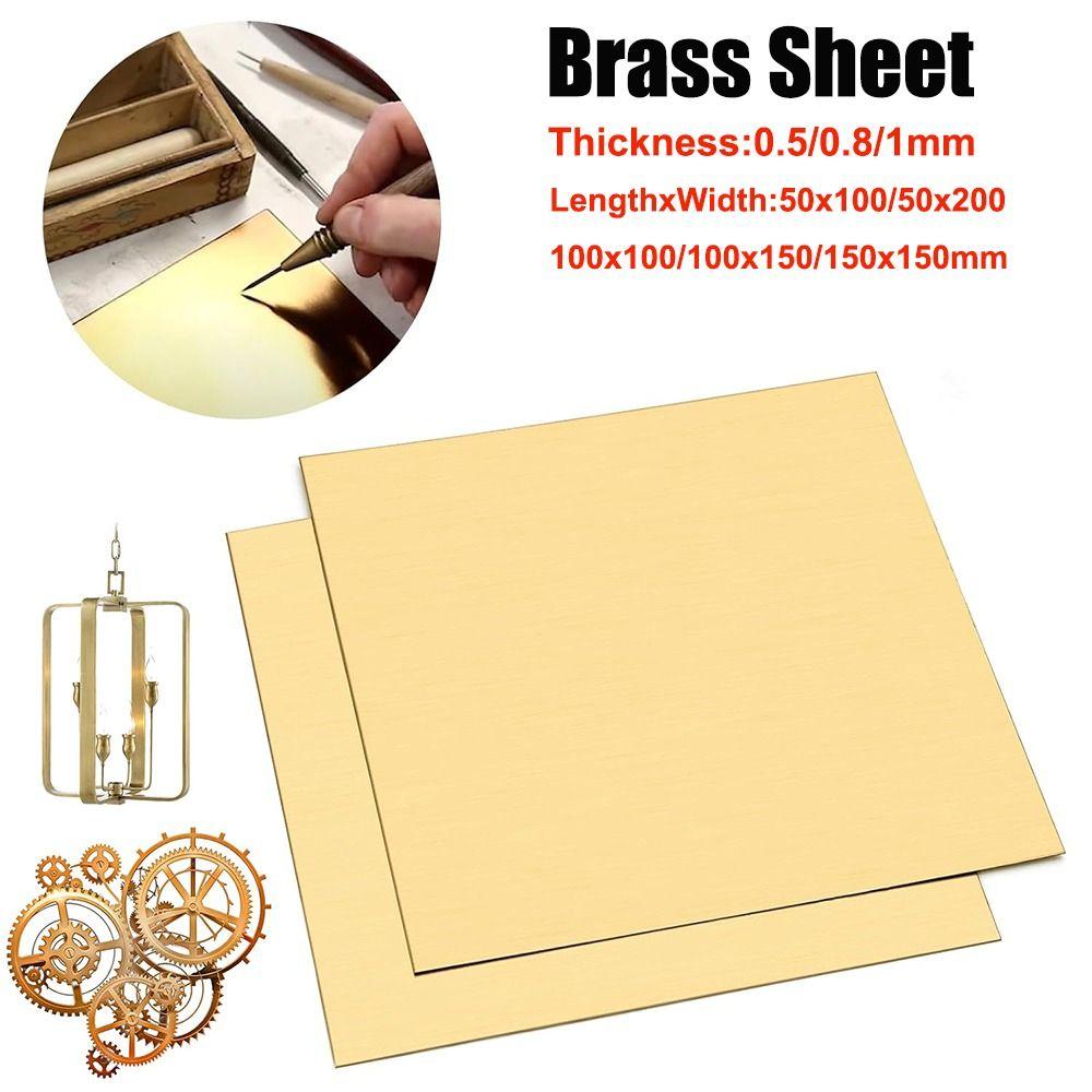 New Copper Brass Plate Sheet 0.5mm 0.8mm 1mm Multiple Sizes Brass Plate DIY Model