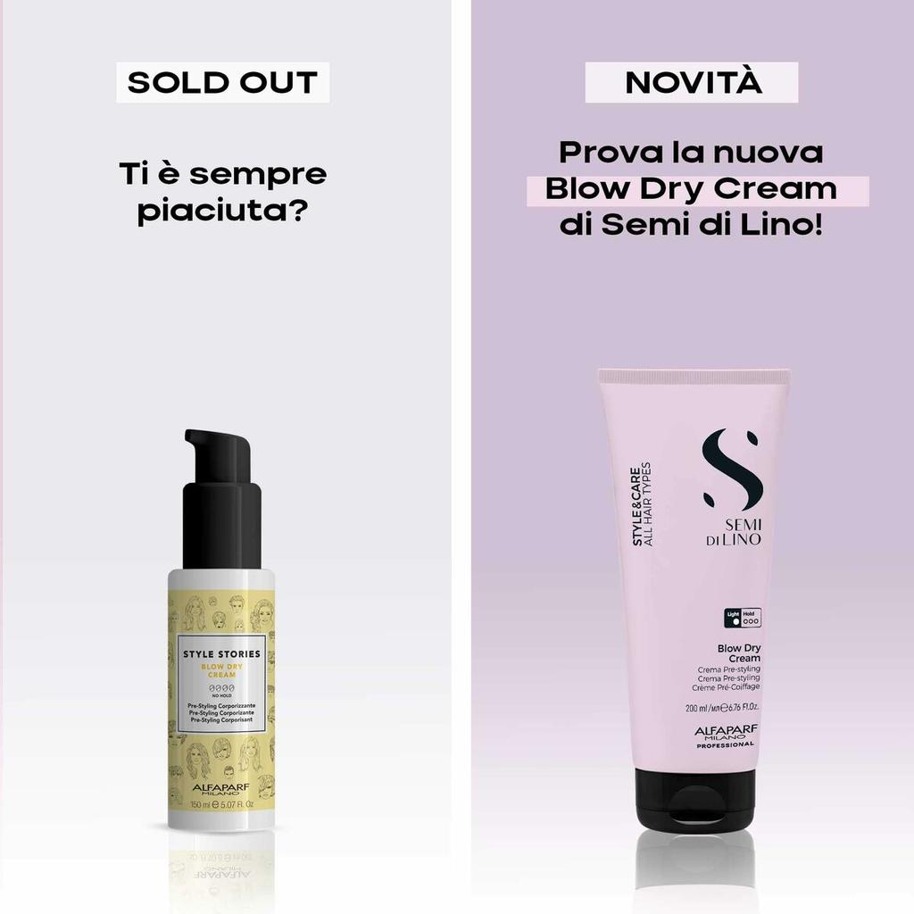 Alfaparf Milano Semi Di Lino Style&Care Blow Dry Cream 200 Ml