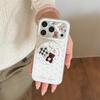 Korean Star Bear Magnetic Bracket for iPhone 17 Pro Max, Apple 16, and 15 Protective Case for Women