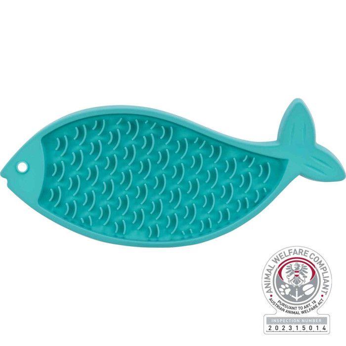 Gamelle Pour Chat - Trixie - Lick'n'Snack - Silicone - Rond - Bleu