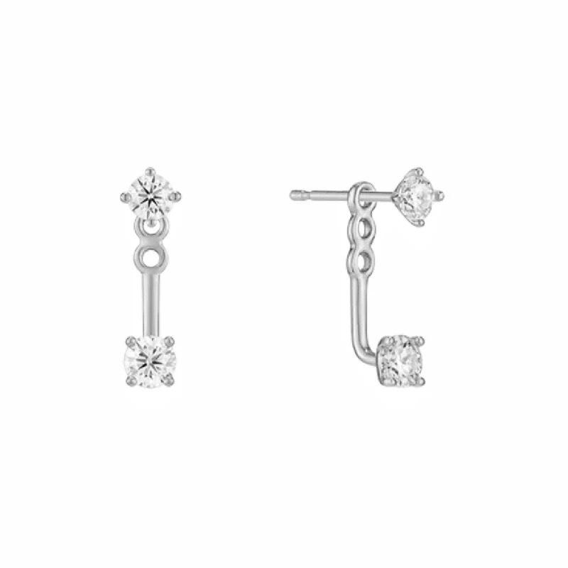 2025 New French-Style Versatile Rhinestone & Sterling Silver Earrings for Women