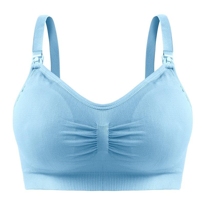 Plus Size Wireless Front Buckle Maternity Nursing Bra For Breastfeeding