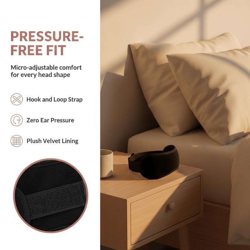 Soft Adjustable Sleep Mask With Ear Covers Noise Cancelling Eye & Ear Protection For Travel Snoring Lightweight For Home