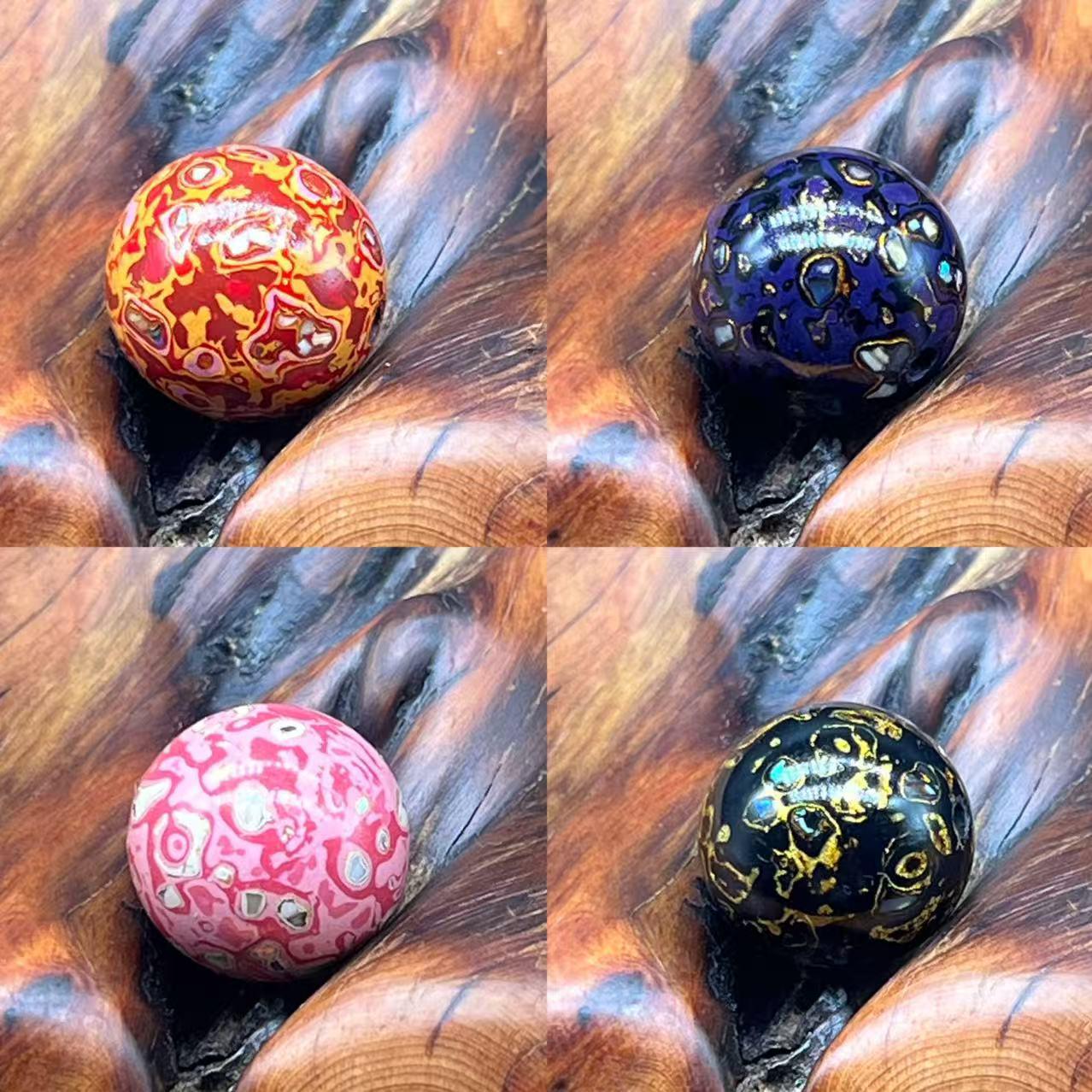 

Large 15mm Lacquer Beads for Cultural Play, Buddhist Hand Strings, DIY Bracelets, and Accessories Model 35