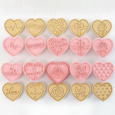 11 Stück Herzform Valentinstag Keksausstecher LOVE Keksausstecher DIY Party Zuckerkuchen Backformen Küchenbackwerkzeug