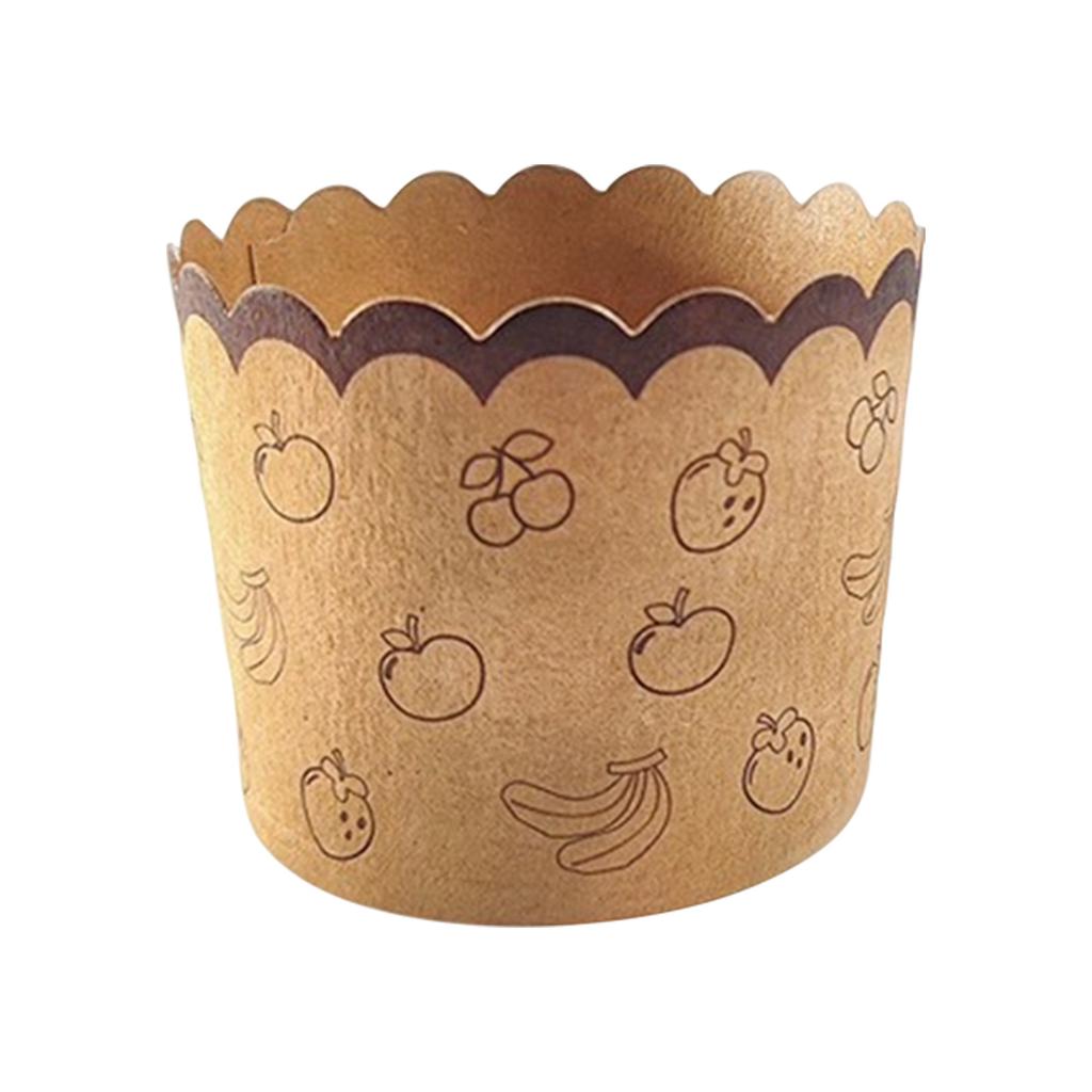 Small Kraft Paper Machine-made Cup, Mafen Cup, Cake Paper Cup, Heat-resistant Oven, Baking Household Small Paper Holder, 50 Pieces Set