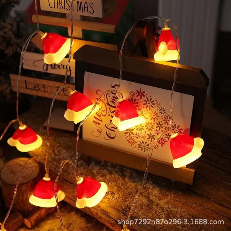 LED String Lights Christmas Hat Snowman Decoration Lights Christmas String Lights