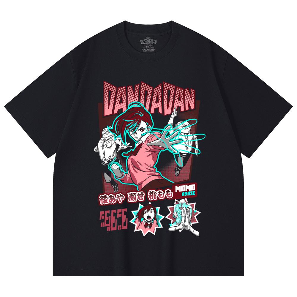 230 Gsm 100% Cotton Dandadan V15 Momo Print Unisex Heavy Cotton T Shirt