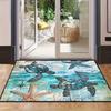 1pc Summer Beach Welcome Mat Turtle Ocean Design Best Floor Mat Indoor Outdoor Use Ideal for Coastal Home Decor