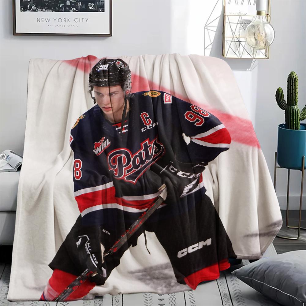 

Connor Bedard pattern Flannel Blanket, High quality Comfortable for All Seasons, Home Decor, Warmth and Comfort, Perfect for Gifts. 80cm x 120cm