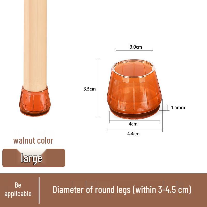 Thickened Silent Felt Silicone Chair Leg Covers - Furniture Foot Protectors