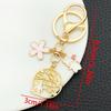 Cartoon Mid-Autumn Pink Bow Rabbit Keychain Pendant