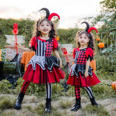 Halloween Clown Kostüm Kinderkostüm Clown Seele Mädchen Mädchen Showkostüm Horror Kleid