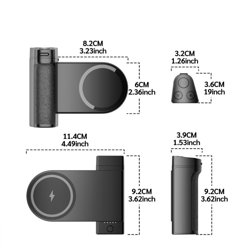 Magnetischer Handyhalter Mit Kabelloser Ladefunktion Und Bluetooth-kompatiblen Fernbedienungen Für Stabile Freihand-Aufnahmen
