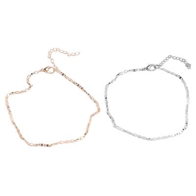 Gold/Silver Sexy Chain Anklet Zinc Zinc Alloy  Unique   Summer