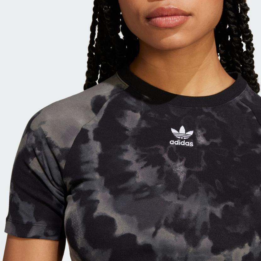 Adidas Tie-Dyed Baby T-Shirt Women Tops Black IZ1859