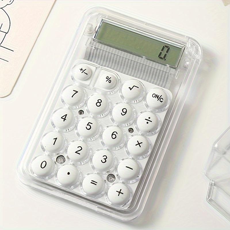 1 Pezzi Calcolatrice per Studenti Display Lcd Schermi Grandi Pulsanti in Silicone 8 Cifre Portatile Studio Calcolatrice Elettronica Materiale Scolastico
