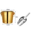 Ice Bucket Stainless Steel Double Wall Wine Cooler Insulated Tabletop Wine Chiller for Champagne Fits Most Standard Sized Bottle
