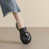 Weiwei Girl 2023 British Style Women's Thick-Soled Loafers with Small Gold Coin Accent