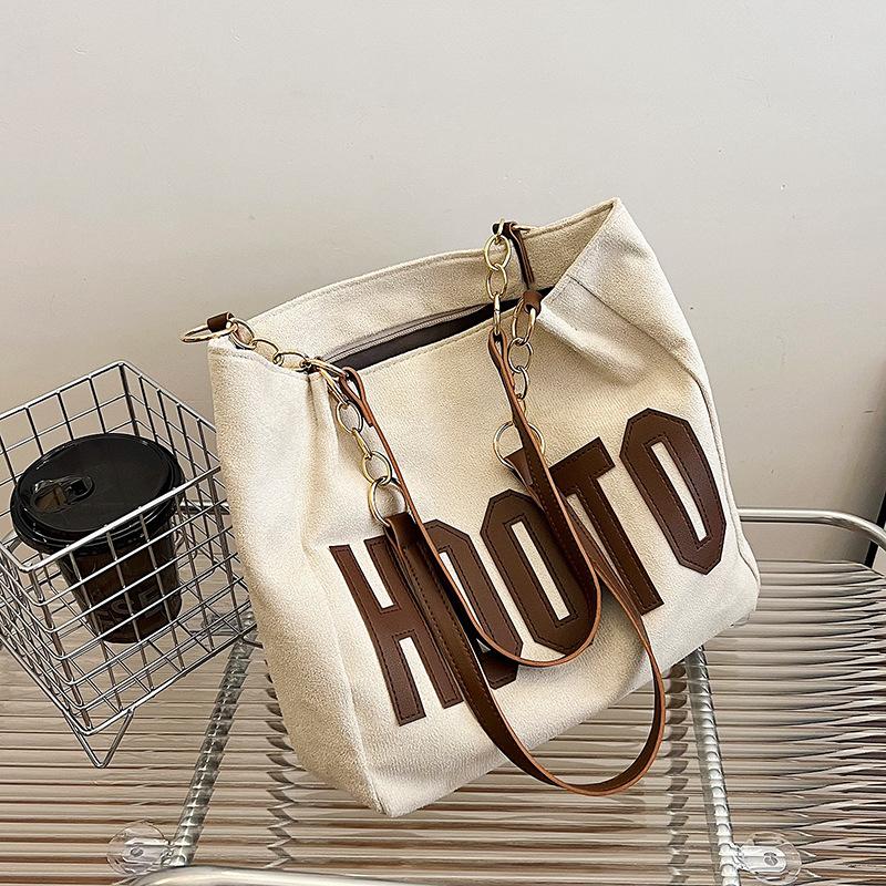 Large capacity women's bag new shoulder bag fashion trend handbag canvas bag