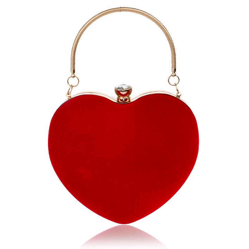 

Women s Heart Shaped bag, Weddings, Formal Events Handbag, Wedding Accessory червоний