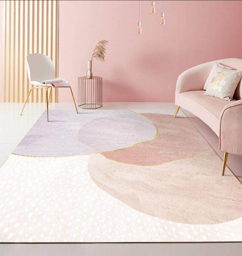 

Modern Geometric Art Pattern Living Room Carpet Non Slip Indoor Rug Stylish Floor Mat for Living Room Home Decor 40X60CM