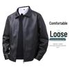 2025 Autumn Retro PU Leather Motorcycle Jacket: Trendy, Loose-Fit Men's Outerwear
