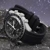 For Omega Swatch Co Branded Watch Band Silicone Planet System Curved Silicone For Rolex Water Ghost Watch Band 18mm 19mm 20mm 21mm 22mm