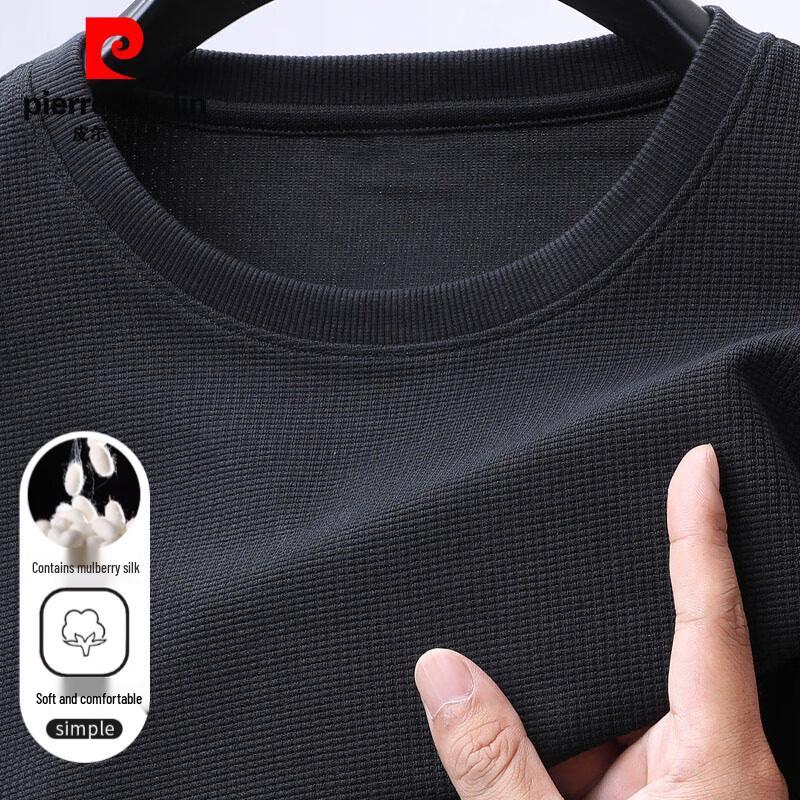 Pierre Cardin Men's Waffle Knit Long Sleeve T-Shirt