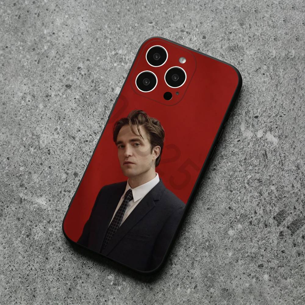 Robert Pattinson Schauspieler Handyhülle Für iPhone 17,16,15,14,13,12,11,Plus,Pro Max,XS,X,XR,SE,Mini,6,7,Weiches Silikon Schwarze Hülle