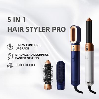 5 IN 1 Multifunctional Hair Dryer Styling Tool Detachable Multi-Head Hot Air Comb Negative Ion Automatic Suction Hair Curler