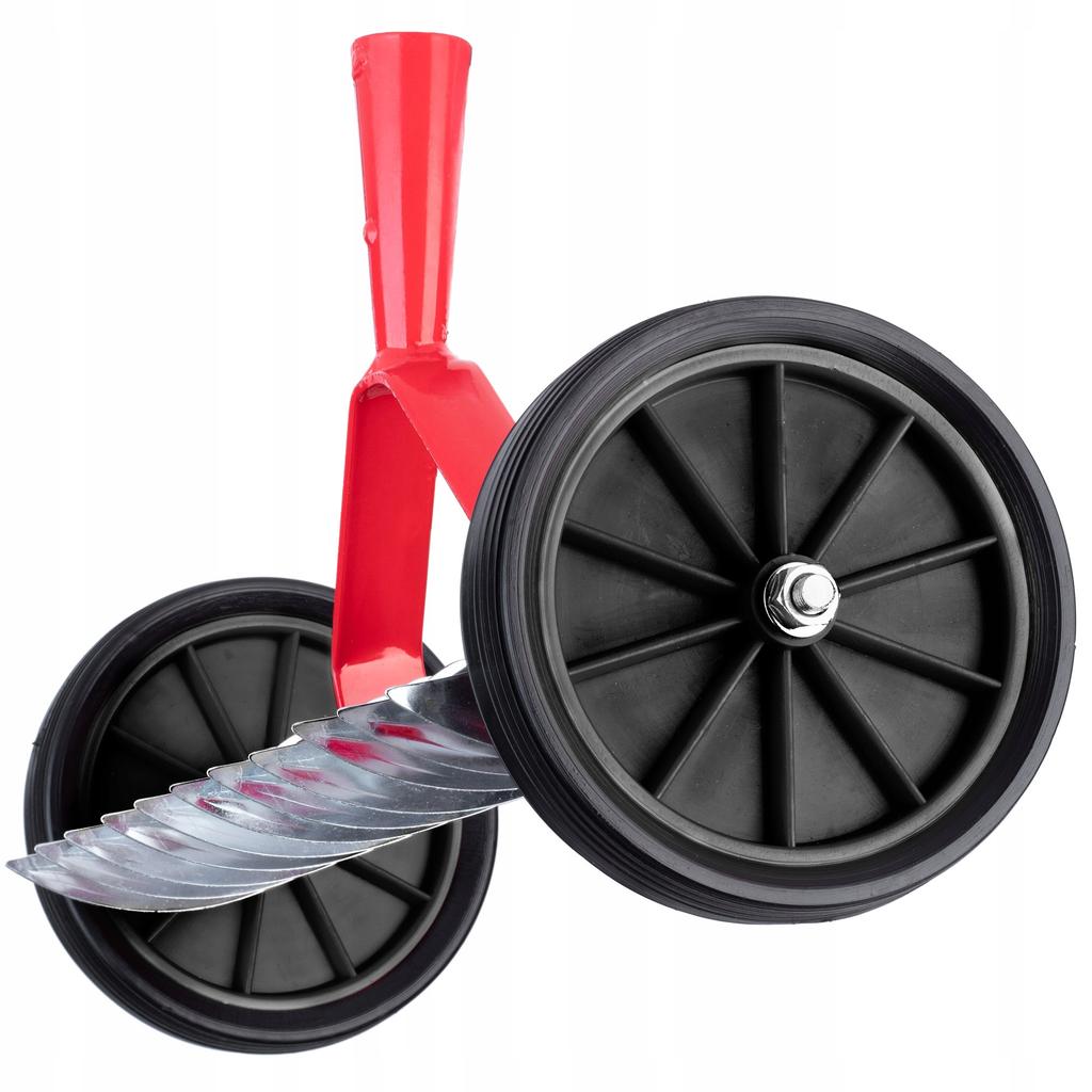 KADAX Scarificator manual pentru aerator de gazon, metalic cu două fețe, pe roți, cu țepi