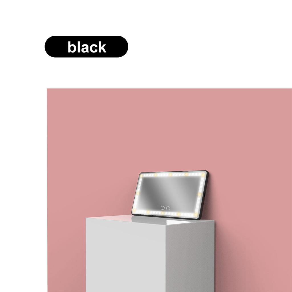 Auto-Kosmetikspiegel mit LED-Licht, Co-Pilot-Sonnenblende, Make-up-Lichtspiegel, dreifarbiges Licht, 1500 mAh