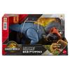 Mattel Jurassic World Action Dinosaur Ages 4 and JGB91 Figure, Roaring! Abelisaurus, Kids' Toy, Length Approx. 12.5 inches, Up, Blue,