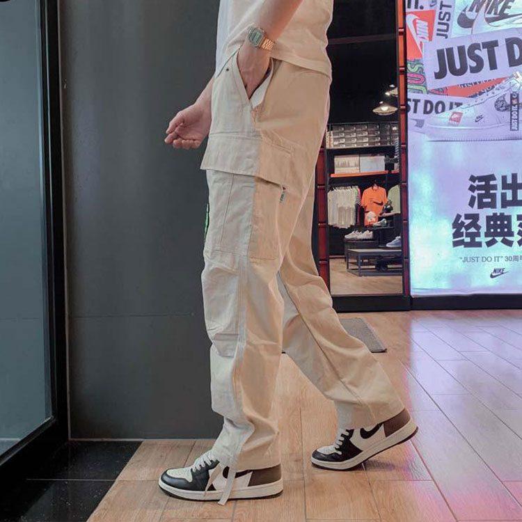 Li Ning Skateboard Casual Pants Fall Unisex Khaki AKXR479-1