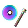 MUQZI Titanium Top Cap MTB Headset Top Cap MTB Road  Folding Bike Headset Stem Cover with Titanium Bolt M6 X 35mm