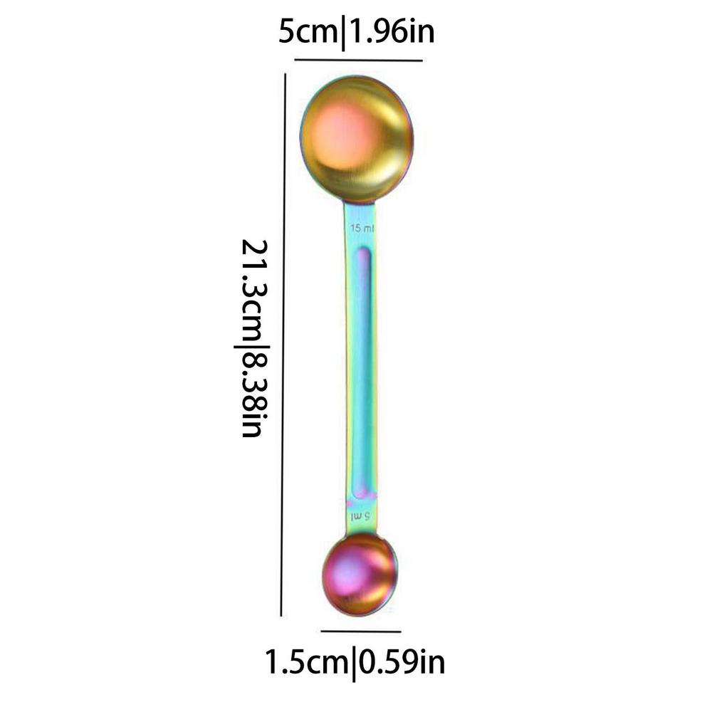 Stainless Steel Coffee Scoop Tea Coffee Measuring Spoon Double End Sugar Coffee Spoon Tablespoon Kitchen Coffee Tool