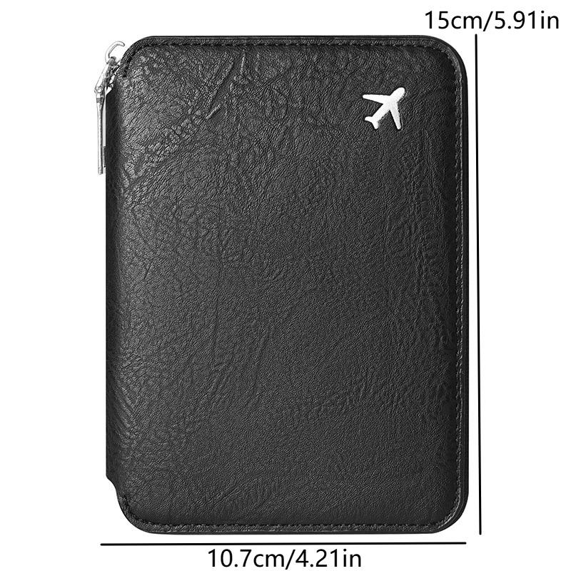 Zipper Document Passport Clip Large Capacity Travel Wallet Ticket Storage Bag Passport Clip