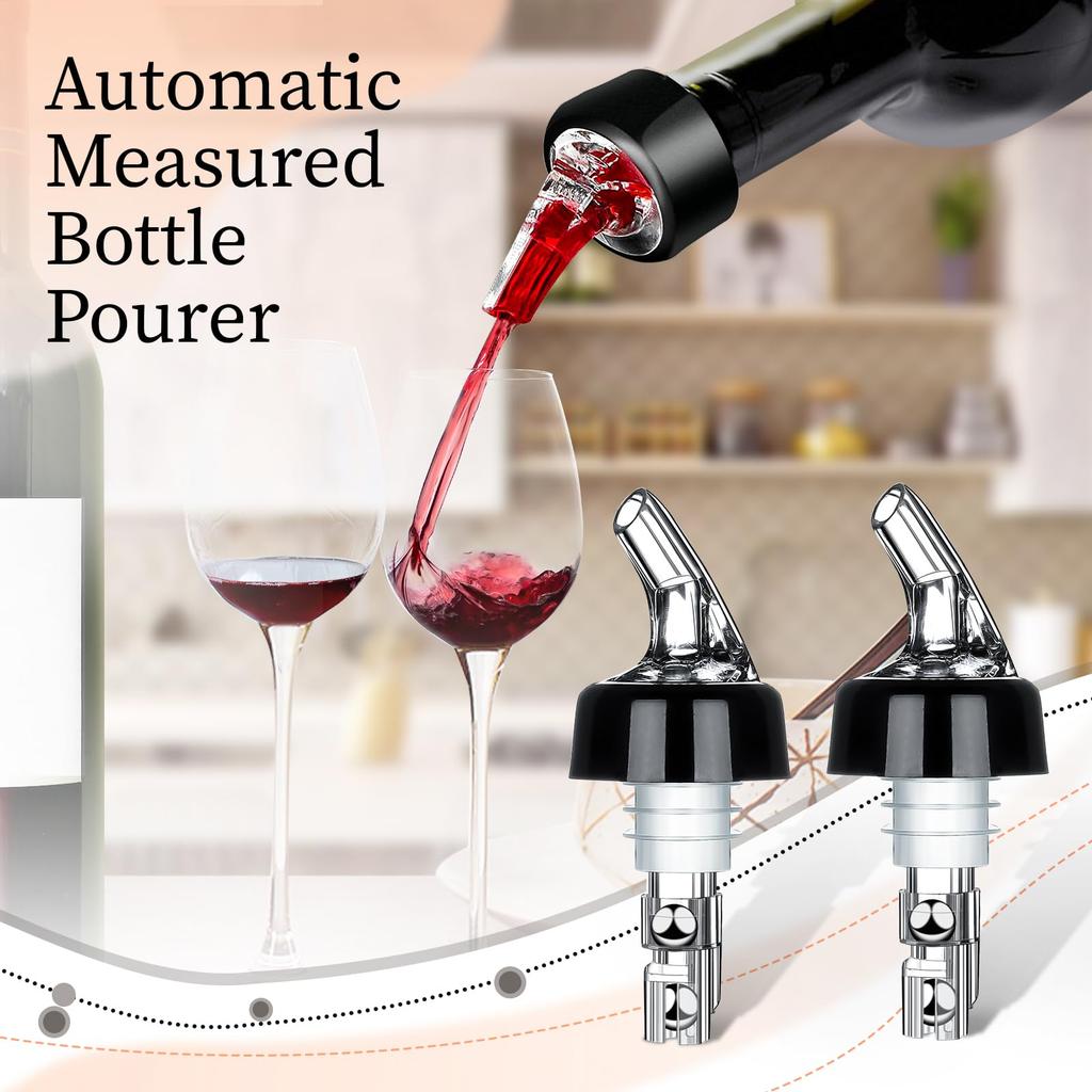 30ml Automatic Measured Bottle Pourer Quick Shot Spirit Measure Bartender Pourer Drinks Wine Cocktail Dispenser Home Bar Tools