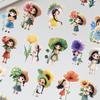 20 Sheets Cute Cartoon Character Sticker Pack DIY Scrapbooking Collage Junk Journal Supplies Creative Stationery Stickers