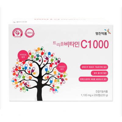 Youngjin Pharmaceutical Triple Vitamin C1000, 200 Tablets