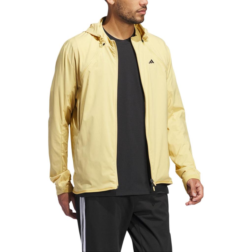 Adidas Ultimate 365 Solid Logo Long Sleeve Hooded Jacket Men jackets Yellow IX2043