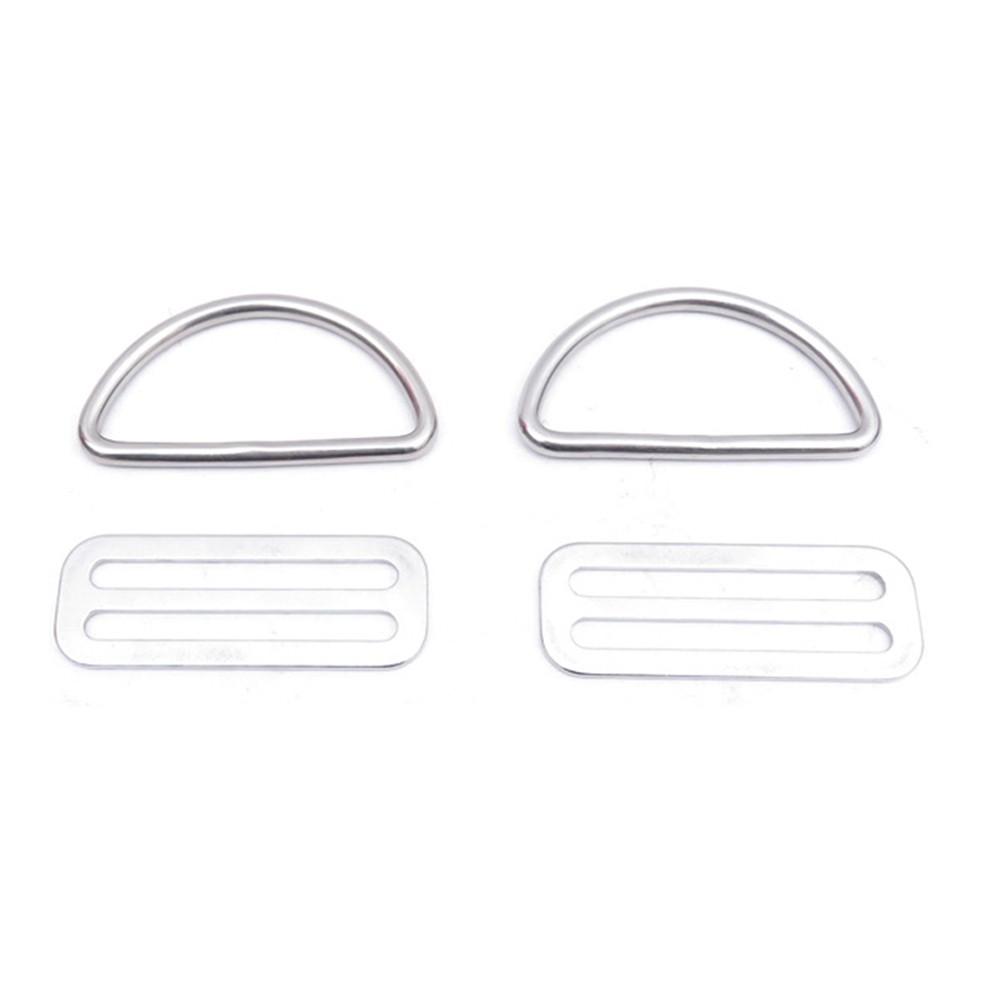 Belt Keeper D Ring Lightweight Portable Silver Stainless Steel