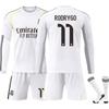 25-26 Real Madrid Home Long-sleeved Football Jersey for Kids and Adults RODRYGO #11