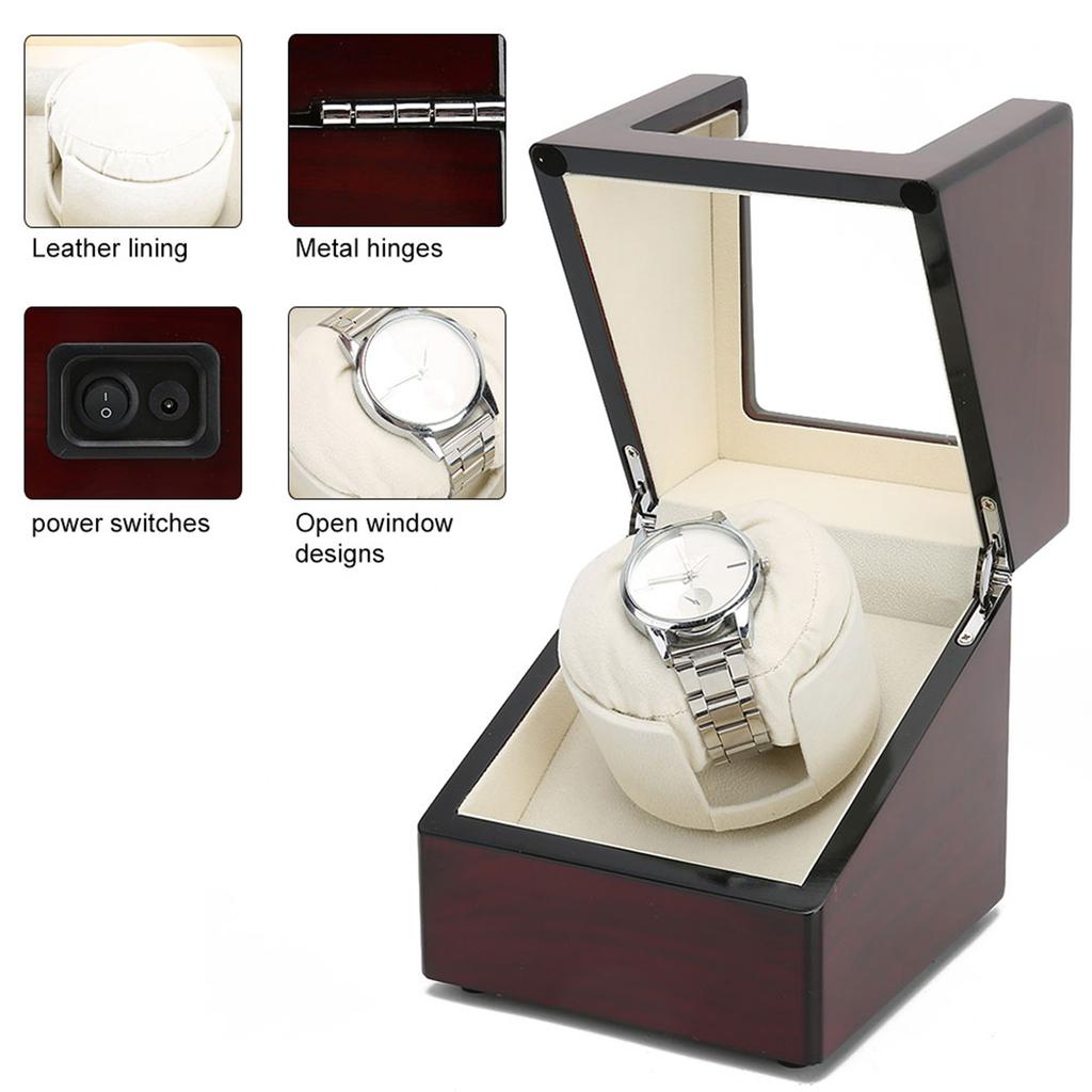 Automatic Watch Winder Box Display Storage Box for Wristwatch Mechanical Watch 100‑240V