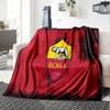 Coperta in Flanella con Stemma AS Roma, Poliestere Morbido, Design Moderno, Per Tutte le Stagioni, per Campeggio, Viaggi, Regali per Feste o Compleanni